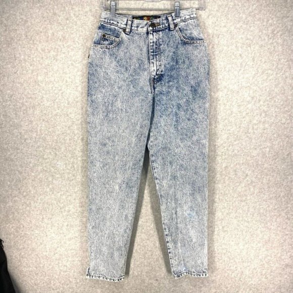 VTG Sasson Women's Blue Jeans Acid Wash Mom Zip Ankle High Waisted 80s Jr 5 - Picture 13 of 13